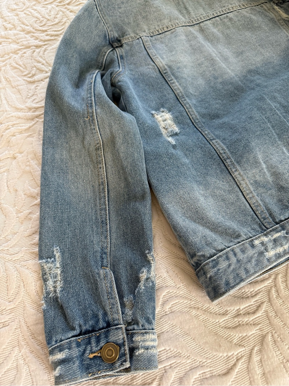 Altar’d State Distressed Blue Denim Jacket - Women - Picture 6 of 6